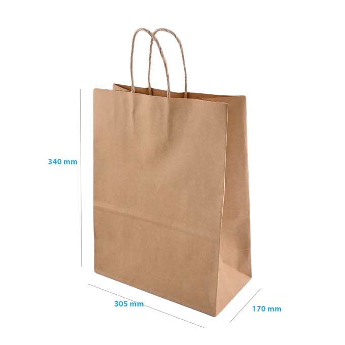 Torba papierowa 305x170x340/ 100 sztuk